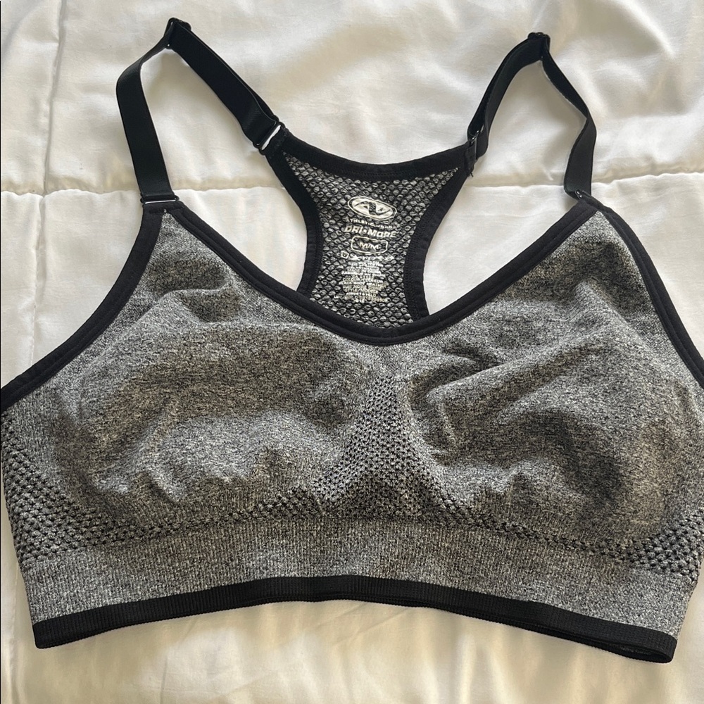Athletic Works Black and Gray Sports Bra